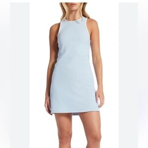 Chic Light Blue Mini Dress